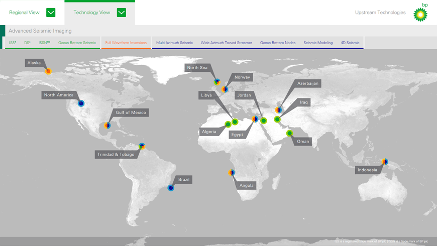 BP Upstream Interactive Map