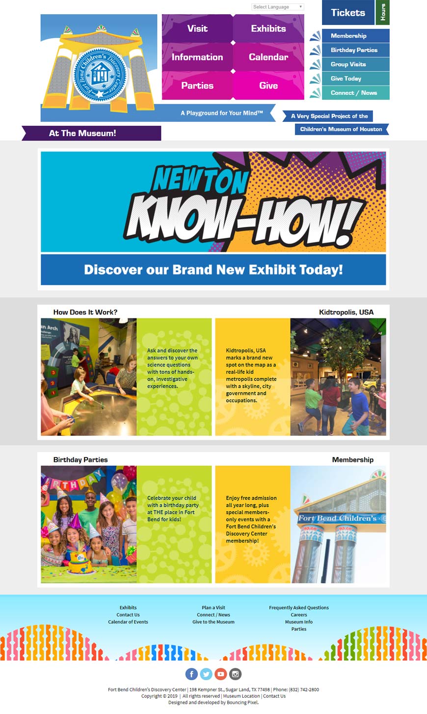 Fort Bend Children's Discovery Center Home Page