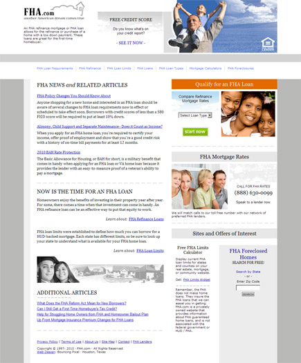 FHA.com Website