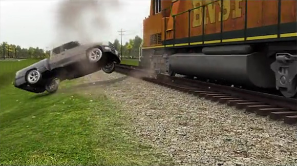 Truck / Train Accident Recreation - Litigation Animation
