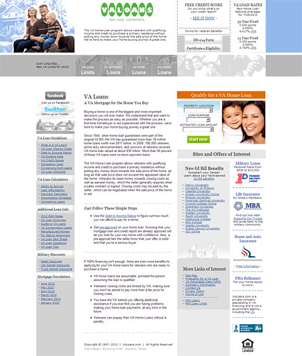 VALoans.com Website