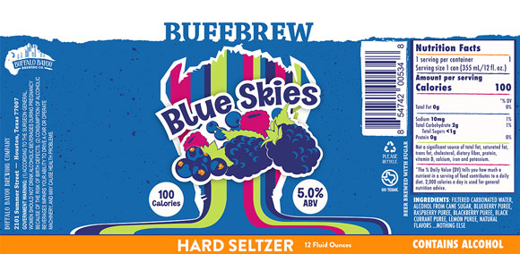 Buffalo Bayou Brewing Company - Blue Skies Seltzer