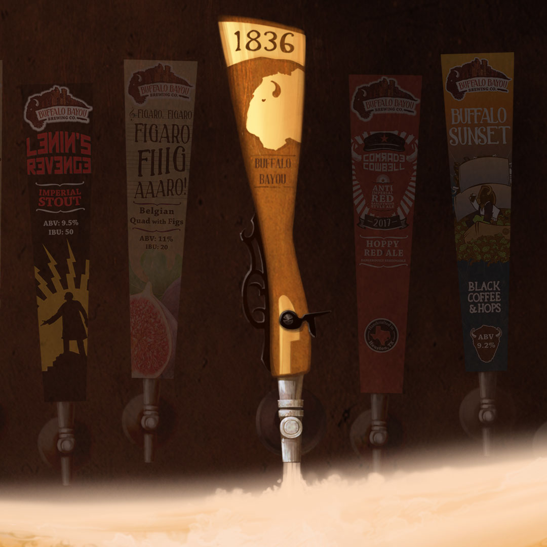 Buffalo Bayou Brewing Company - 1836 Tap Handle