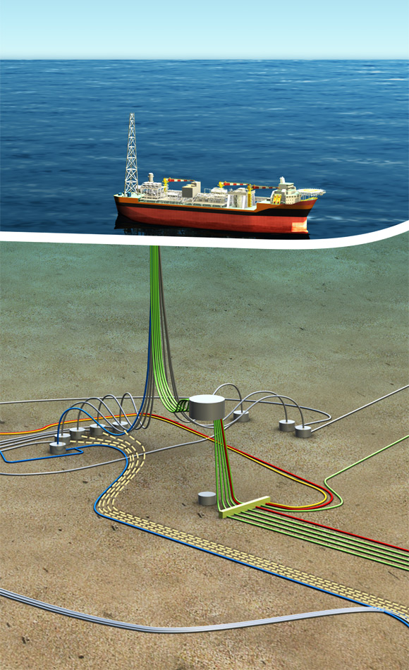 Hess Corporation - Oil and Gas Subsea Illustration